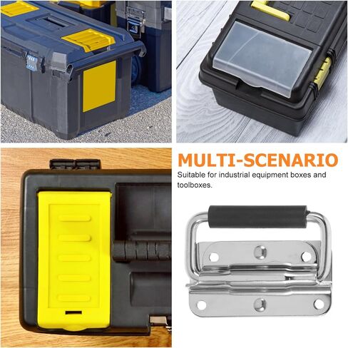 ARTIBETTER 4pcs Iron Case Handles Surface Mounted Chest Handles for Cabinets Tool Boxes and Industrial Equipment Ergonomic Design Easy Installation in Saudi Arabia