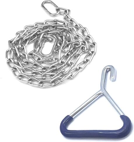 OdontoMed2011 Stainless Steel OB Calf Pulling Chain 45 inches with Handle Blue PVC Grip in Saudi Arabia