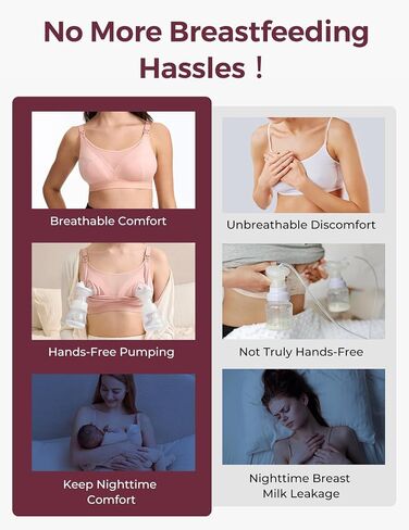 Momcozy Mesh Support Pumping Bra Hands Free Suitable for 36C-44G, Comfortable Plus Size Pumping and Nursing Bra in One Black in Saudi Arabia