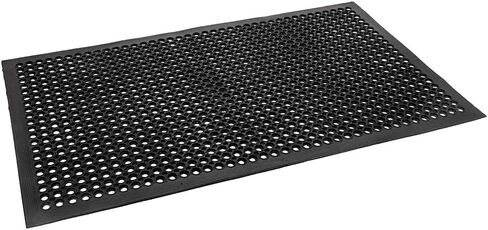 ROVSUN Rubber Floor Mat with Holes, 36''x 60'' Anti-Fatigue/Non-Slip Drainage Mat, for Industrial Kitchen Restaurant Bar Bathroom Utility Garage Pool Entry Door Mat, Indoor in Kuwait