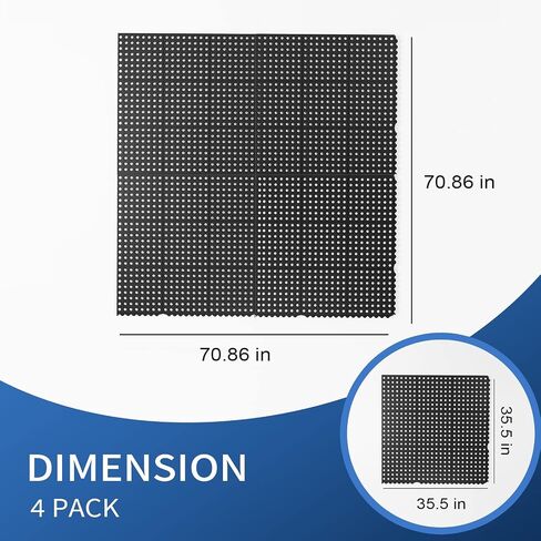 ROVSUN Rubber Floor Mat with Holes, 36''x 60'' Anti-Fatigue/Non-Slip Drainage Mat, for Industrial Kitchen Restaurant Bar Bathroom Utility Garage Pool Entry Door Mat, Indoor in Kuwait