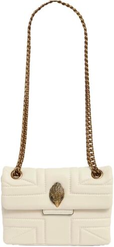 Geiger Women’s Mini Kensington Union Jack Quilted Leather Crossbody, Black in Kuwait