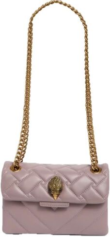 Geiger Women’s Mini Kensington Union Jack Quilted Leather Crossbody, Black in Kuwait