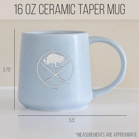 Rico Industries NHL Hockey Tampa Bay Lightning Baby Blue 16oz Ceramic Taper Mug in Saudi Arabia