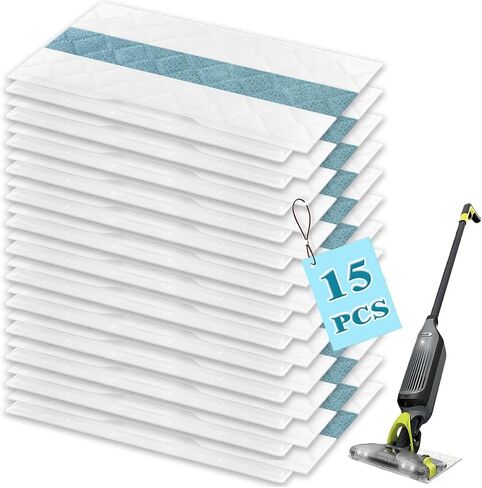 KVLZ Disposable Hard Floor Pad Refills, Compatible with Shark VACMOP Pro VM252 VM251 VM250 VM200 VC205 QM250 VM190 VM200P12 VMP30 for use on All Sealed Floors (10 Pack) in Saudi Arabia