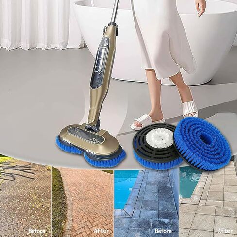 2 Pack S7001 ترقية رؤوس فرشاة استبدال وسادة MOP لوسادات البخار البخارية | التنظيف والتلميع المهني | متوافق مع Shark S8201/S7000Series | للتنظيف العميق الأرضيات الصلبة (الأزرق) in Kuwait