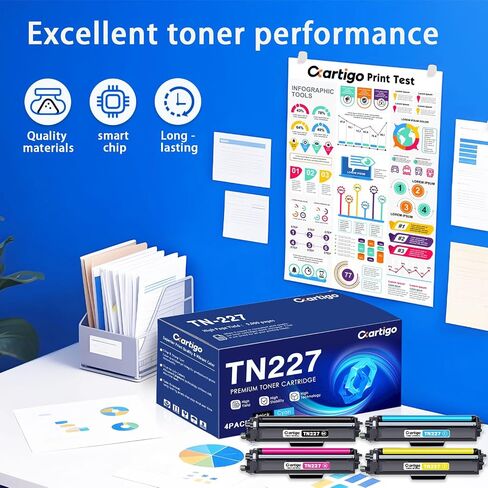 TN227 Black High Toner Toner Cartridge 1 Pack Pack Pack لـ TN-227 TN 227 متوافق مع الأخ HL-L3270CDW HL-L3230CDW HL-L3210CW HL-L3290CDW MFC-L3710CDW in Kuwait