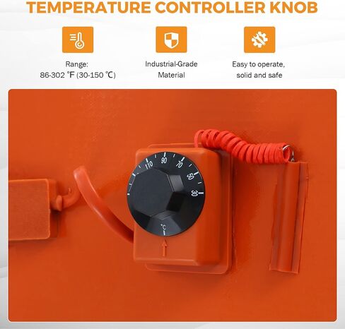 BEAMNOVA Metal Drum Heater 120V Pail Heating Band for 55 Gal Barrel 5 * 68.5 inch Honey Oil Silicone Rubber Heating Band Heavy Duty Temperature Controller in Saudi Arabia