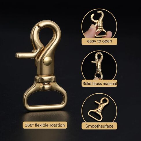 Wuta Solid Brass Trigger Snap Hooks Clasps Clasps دوار الزناد السنانير لأحزمة الأشرطة محوّلة مقاطع ثقيلة للخدمة in Kuwait