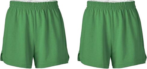 شورت Soffe Girls Authentic Ageft - شورتات صالة ألعاب رياضية من القطن الناعم للتشجيع والرقص والجري واللياقة البدنية والملابس غير الرسمية - حزام مرن وألوان نابضة بالحياة ومارون رعاية سهلة وسهلة in Kuwait