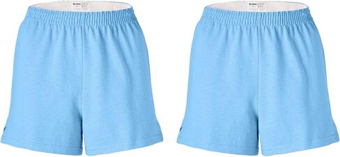 Soffe Girls' Authentic Cheer Shorts – Soft Cotton Blend Gym Shorts for Cheerleading, Dance, Running, Fitness, & Casual Wear – Elastic Waistband, Vibrant Colors, Durable & Easy Care Maroon in Saudi Arabia
