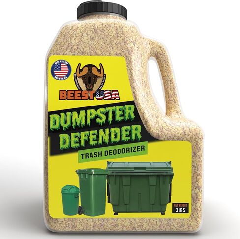 BEEST Dumpster Defender - 1.5lbs Outdoor Trash Can Deodorizer & Liquid Waste Absorber (Made in USA) Biodegradable Trash Can Odor Eliminator - Powerful Garbage Deodorizer for Always-Fresh Bins - 7 Cups in Kuwait