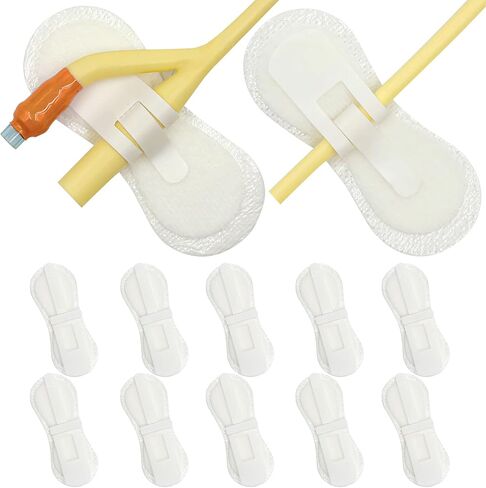 10 pcs Foley Catheter Stabilization Devices,Self-High Adhesive Catheter Supplies for Single/DoubleTube Holder Catheter Tape Fixation Device Strap Fixing Accessories,Catheter Holder in Kuwait