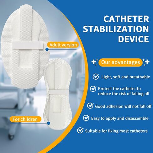 10 pcs Foley Catheter Stabilization Devices,Self-High Adhesive Catheter Supplies for Single/DoubleTube Holder Catheter Tape Fixation Device Strap Fixing Accessories,Catheter Holder in Kuwait
