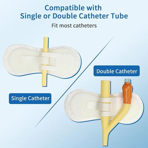 10 pcs Foley Catheter Stabilization Devices,Self-High Adhesive Catheter Supplies for Single/DoubleTube Holder Catheter Tape Fixation Device Strap Fixing Accessories,Catheter Holder in Kuwait