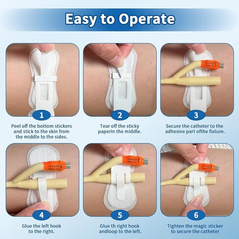 10 pcs Foley Catheter Stabilization Devices,Self-High Adhesive Catheter Supplies for Single/DoubleTube Holder Catheter Tape Fixation Device Strap Fixing Accessories,Catheter Holder in Kuwait