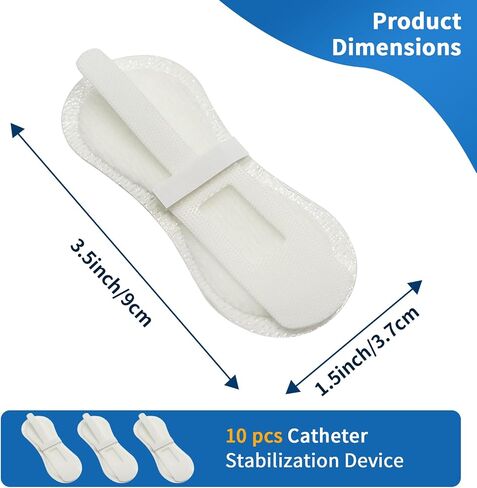 10 pcs Foley Catheter Stabilization Devices,Self-High Adhesive Catheter Supplies for Single/DoubleTube Holder Catheter Tape Fixation Device Strap Fixing Accessories,Catheter Holder in Kuwait