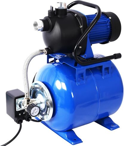 1.6 HP مضخة نفاثة بئر HP مع خزان ضغط ، 1000 GPH ، الفولاذ المقاوم للصدأ ، ومضخة مياه أوتوماتيكية 110 فولت للحديقة ، والمنزل ، والري في الحديقة ، ونقل المياه ، والأزرق in Kuwait