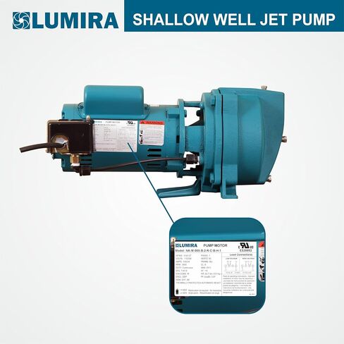 Lumira Shallow Well Jet Pump 1/2 HP, Cast Iron. 115/230 volts single phase in Saudi Arabia