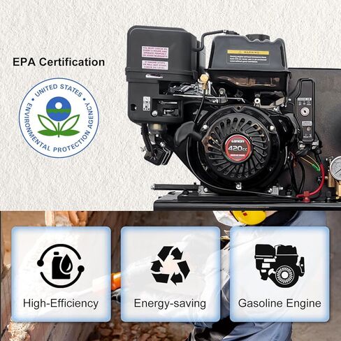 13HP Gas Powered Air Compressor, 3-Cylinder, 30 Gallon Horizontal Tank, Piston Pump Air Compressed System (125 PSI @ 44 CFM) in Kuwait