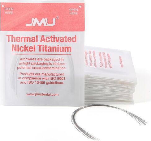 JMU Thermal Activated Nickel Titanium Archwire, Ovoid, Round 0.018" Lower, 10/Pk, 10 Packs in Saudi Arabia