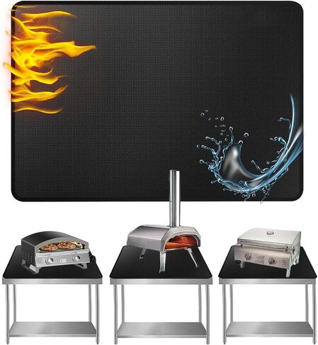 حصيرة شواية مقاومة للحرارة ، 25 × 20 بوصة مقاومة للنيران على الوجهين ومقاوم للماء حصيرة حماية متعددة الأغراض لمدخنين البيتزا in Kuwait