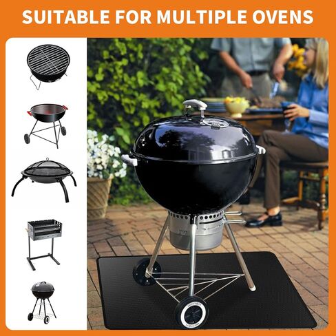 حصيرة شواية مقاومة للحرارة ، 25 × 20 بوصة مقاومة للنيران على الوجهين ومقاوم للماء حصيرة حماية متعددة الأغراض لمدخنين البيتزا in Kuwait