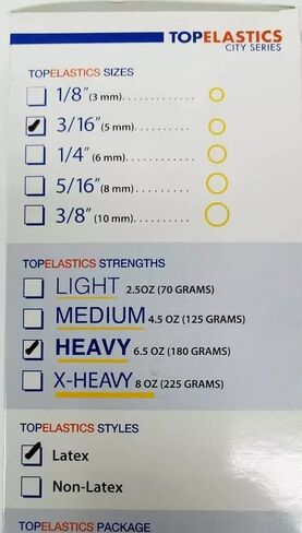 سلسلة O&S Dental Topelastics City (Non-Latex) (6.5 أوقية ثقيلة (180 جم) ، 1/8 "(3 مم)) in Saudi Arabia