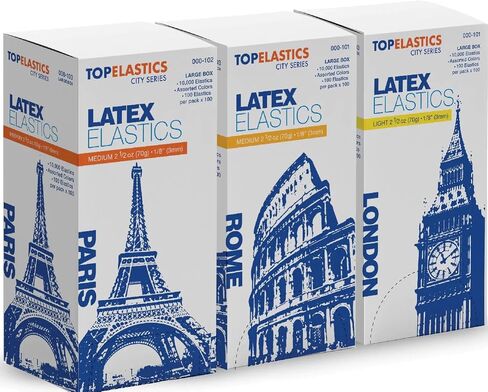 سلسلة O&S Dental Topelastics City (Non-Latex) (6.5 أوقية ثقيلة (180 جم) ، 1/8 "(3 مم)) in Saudi Arabia