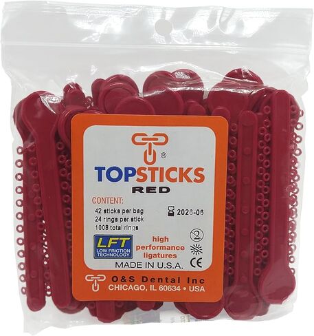 O&S Dental Topsticks عالي الأداء يرتبط الرباط المرن كل الألوان (الزمرد الأخضر) in Kuwait