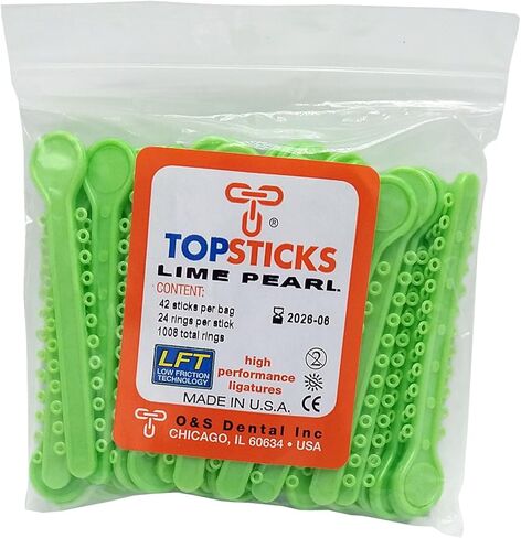 O&S Dental Topsticks عالي الأداء يرتبط الرباط المرن كل الألوان (الزمرد الأخضر) in Kuwait