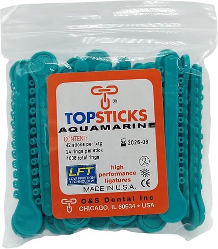 O&S Dental Topsticks عالي الأداء يرتبط الرباط المرن كل الألوان (الزمرد الأخضر) in Kuwait