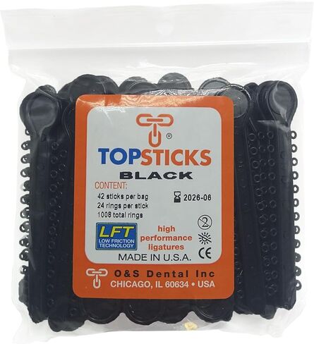 O&S Dental Topsticks عالي الأداء يرتبط الرباط المرن كل الألوان (الزمرد الأخضر) in Kuwait