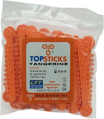 O&S Dental Topsticks عالي الأداء يرتبط الرباط المرن كل الألوان (الزمرد الأخضر) in Kuwait