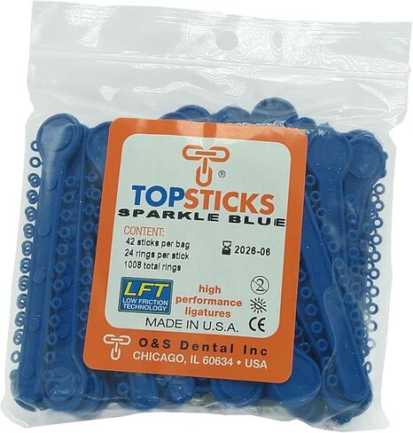 O&S Dental Topsticks عالي الأداء يرتبط الرباط المرن كل الألوان (الزمرد الأخضر) in Kuwait