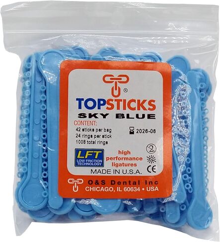 O&S Dental Topsticks عالي الأداء يرتبط الرباط المرن كل الألوان (الزمرد الأخضر) in Kuwait