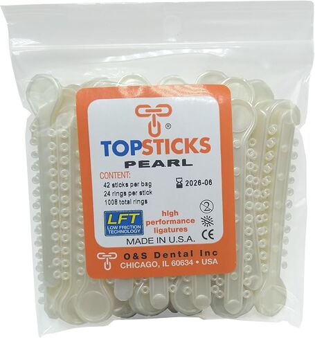 O&S Dental Topsticks عالي الأداء يرتبط الرباط المرن كل الألوان (الزمرد الأخضر) in Kuwait