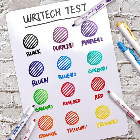 WRITECH Retractable Dry Erase Markers: Fine Point Clickable Colored Ink Marker Low Odor Erasable Thin Tip Refillable Multicolor Whiteboard Marker Pen Set 6ct No Bleed Smear in Saudi Arabia