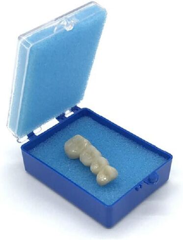 100 PCS صناديق تاج الأسنان مع حالة تخزين قشرة الأسنان الرغوية لعيادة مختبر الأسنان (أسود 2 بوصة) in Kuwait