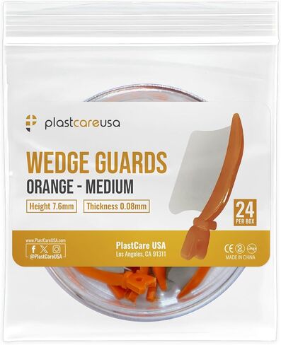 Assorted 72 Pack Dental Wedge Guards (Small, Medium, Large) – Interproximal Protective Wedges with Shield for Restorations – Latex-Free, BPA-Free, Autoclavable by PlastCare USA in Saudi Arabia