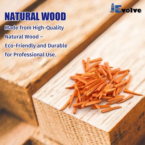 100 PCs SmallAssorted Dental Wooden Wedges by JEVOLVE – Multi-Use, Durable Orange Wood Wedges for Crafting, DIY Projects, Organizing, and Home Repair – Eco-Friendly, Flexible & Versatile Set in Kuwait
