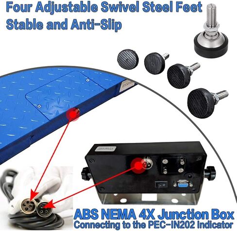 Industrial Floor Scale, 48" x 48", 10000LB/1LB, PEC Focus on Industry for 60 Years in Saudi Arabia