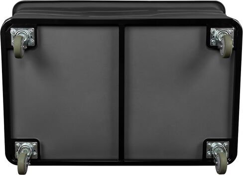 Commercial 20 Bushel Utility Cart with Steel Base, Poly Box Basket Truck, Laundry Cart, and Rolling Trash Bin, 51.5-Inch x 35.5-Inch x 36-Inch, 1000 Pound Weight Capacity, Gray in Kuwait