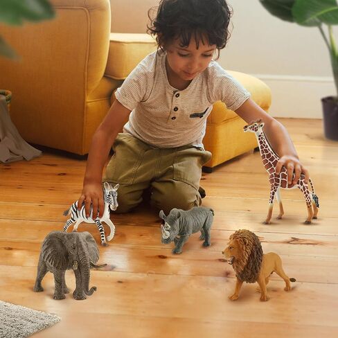 9 PCS Zoo Animal Toys for Kids 3-5 Realistic Plastic Wild Animal Figurine Toys Educational Learning Toy for Kids Boys Girls Toddlers in Kuwait