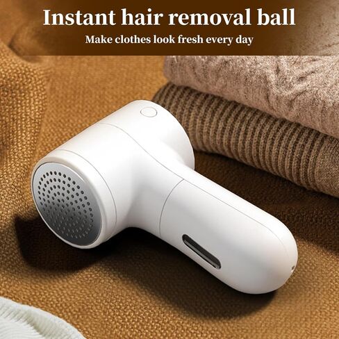 M-MAX Electric Lint Remover, 5-Speed Adjustable Fabric Shaver with LED Display,6 Leaf Blades Reusable Portable Clothes Shaver for Furniture/Carpets/Coats - Eco-Friendly Pet Owners Essential,White in Saudi Arabia