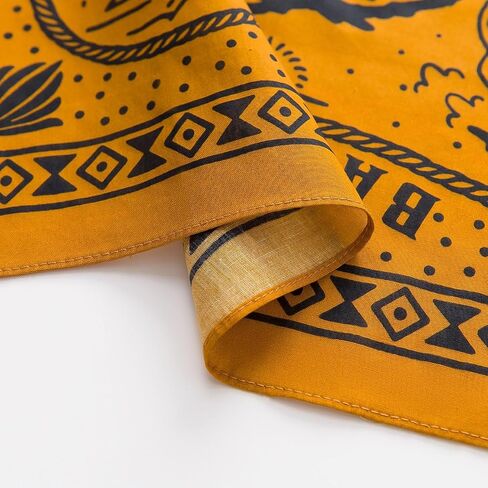 22"x22" Cowboy Hunting Cotton Bandana Multi-Purpose Headbands（Red） in Saudi Arabia