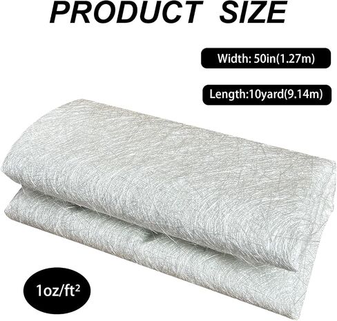 حصيرة الألياف الزجاجية المفرومة ، 10 ياردة × 4 '' 'fiberglass roll لفة ، 1.5 أونصة ، بدلة لتشكيل أسطح قوارب السيارات وتعزز الإصلاحات (1 ، 10 ياردة × 4' '، 1.5 أوقية) in Kuwait
