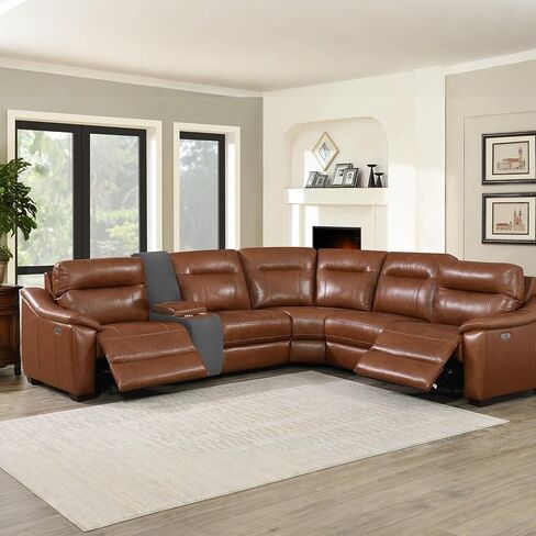 ALIECOM Waterproof Reclining Sectional Couch Covers for Reclining Sectional Stretch L Shaped Recliner Sofa Cover Washable Pet Dog Corner Sofa Slipcovers Protector (5 Seat and 1 Console, Dark Brown) in Kuwait