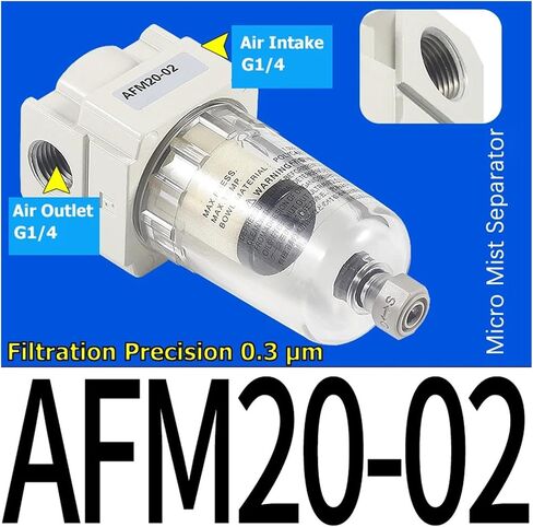 Air high Precision Oil-Water Separation Filter AF/AFD/AFM20/30/40-M5/02/03/04 Filtration Accuracy 0.01μm 0.3μm(AFM30-03) in Kuwait