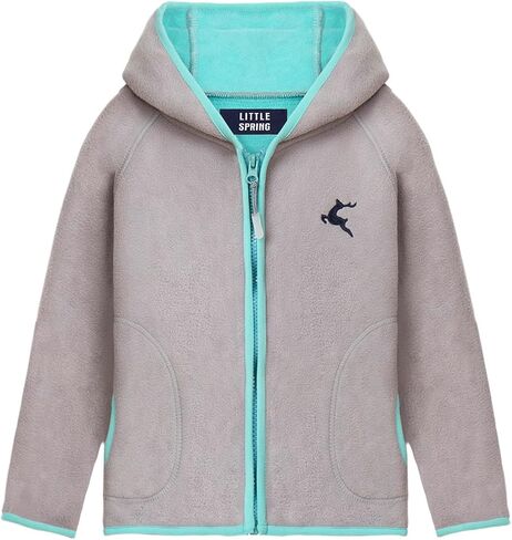 Littlespring Neutral Boys Girls Hoodies Stacke Polar Fleece Hoodies مع جيوب كاملة الرمز البريدي in Saudi Arabia
